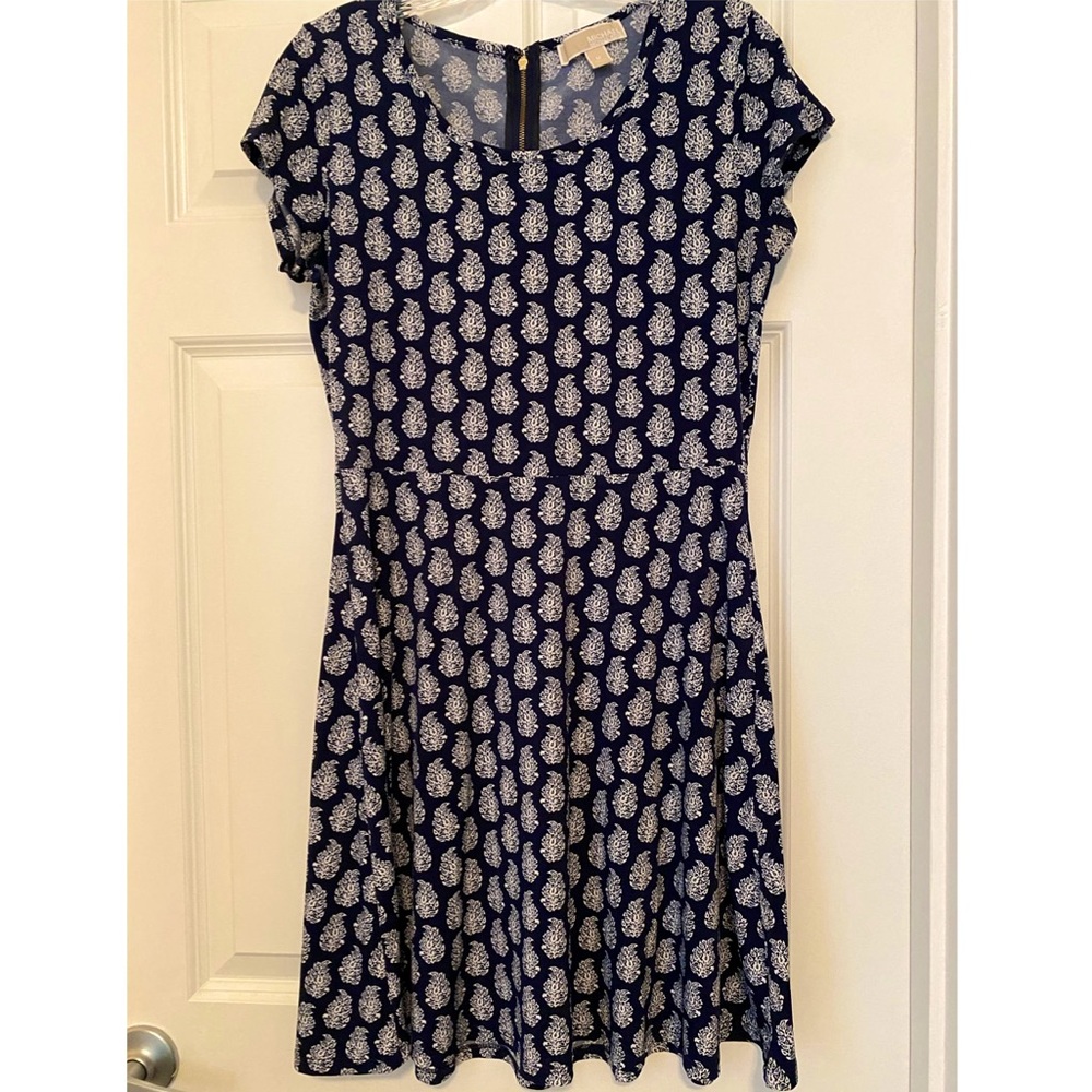 Michael by Michael Kors Navy Paisley Dress